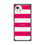 プレミアムスクエアケース with SnapMag［ Big Border - Pink ］