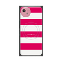 プレミアムスクエアケース with SnapMag［ Big Border - Pink ］