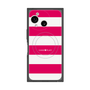 プレミアムスクエアケース with SnapMag［ Big Border - Pink ］
