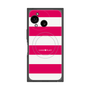 プレミアムスクエアケース with SnapMag［ Big Border - Pink ］