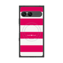 プレミアムスクエアケース with SnapMag［ Big Border - Pink ］