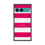 プレミアムスクエアケース with SnapMag［ Big Border - Pink ］