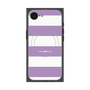 プレミアムスクエアケース with SnapMag［ Big Border - Purple ］