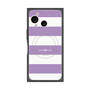 プレミアムスクエアケース with SnapMag［ Big Border - Purple ］
