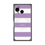 プレミアムスクエアケース with SnapMag［ Big Border - Purple ］