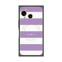 プレミアムスクエアケース with SnapMag［ Big Border - Purple ］