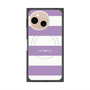プレミアムスクエアケース with SnapMag［ Big Border - Purple ］