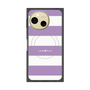 プレミアムスクエアケース with SnapMag［ Big Border - Purple ］