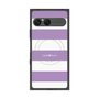 プレミアムスクエアケース with SnapMag［ Big Border - Purple ］