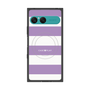 プレミアムスクエアケース with SnapMag［ Big Border - Purple ］