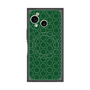 プレミアムスクエアケース with SnapMag［ Dot Circle - Green ］