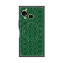 プレミアムスクエアケース with SnapMag［ Dot Circle - Green ］