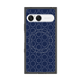 プレミアムスクエアケース with SnapMag［ Dot Circle - Navy ］