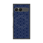 プレミアムスクエアケース with SnapMag［ Dot Circle - Navy ］