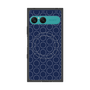 プレミアムスクエアケース with SnapMag［ Dot Circle - Navy ］