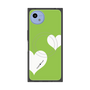 プレミアムスクエアケース with SnapMag［ Two Hearts - Green ］