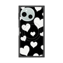 プレミアムスクエアケース with SnapMag［ Dot Hearts - Black ］