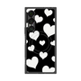 プレミアムスクエアケース with SnapMag［ Dot Hearts - Black ］