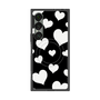 プレミアムスクエアケース with SnapMag［ Dot Hearts - Black ］