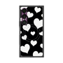 プレミアムスクエアケース with SnapMag［ Dot Hearts - Black ］