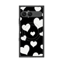 プレミアムスクエアケース with SnapMag［ Dot Hearts - Black ］