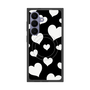 プレミアムスクエアケース with SnapMag［ Dot Hearts - Black ］