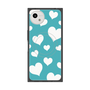 プレミアムスクエアケース with SnapMag［ Dot Hearts - Blue ］