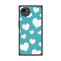 プレミアムスクエアケース with SnapMag［ Dot Hearts - Blue ］