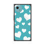 プレミアムスクエアケース with SnapMag［ Dot Hearts - Blue ］
