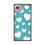 プレミアムスクエアケース with SnapMag［ Dot Hearts - Blue ］