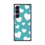 プレミアムスクエアケース with SnapMag［ Dot Hearts - Blue ］