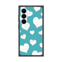 プレミアムスクエアケース with SnapMag［ Dot Hearts - Blue ］
