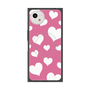 プレミアムスクエアケース with SnapMag［ Dot Hearts - Pink ］