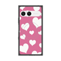 プレミアムスクエアケース with SnapMag［ Dot Hearts - Pink ］