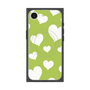 プレミアムスクエアケース with SnapMag［ Dot Hearts - Green ］