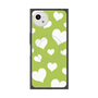 プレミアムスクエアケース with SnapMag［ Dot Hearts - Green ］