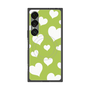 プレミアムスクエアケース with SnapMag［ Dot Hearts - Green ］