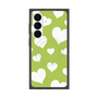 プレミアムスクエアケース with SnapMag［ Dot Hearts - Green ］