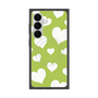 プレミアムスクエアケース with SnapMag［ Dot Hearts - Green ］