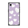 プレミアムスクエアケース with SnapMag［ Dot Hearts - Purple ］