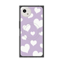 プレミアムスクエアケース with SnapMag［ Dot Hearts - Purple ］