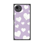 プレミアムスクエアケース with SnapMag［ Dot Hearts - Purple ］
