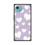 プレミアムスクエアケース with SnapMag［ Dot Hearts - Purple ］