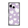 プレミアムスクエアケース with SnapMag［ Dot Hearts - Purple ］