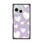 プレミアムスクエアケース with SnapMag［ Dot Hearts - Purple ］