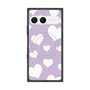 プレミアムスクエアケース with SnapMag［ Dot Hearts - Purple ］