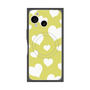 プレミアムスクエアケース with SnapMag［ Dot Hearts - Yellow ］