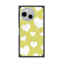プレミアムスクエアケース with SnapMag［ Dot Hearts - Yellow ］