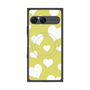 プレミアムスクエアケース with SnapMag［ Dot Hearts - Yellow ］