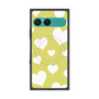 プレミアムスクエアケース with SnapMag［ Dot Hearts - Yellow ］